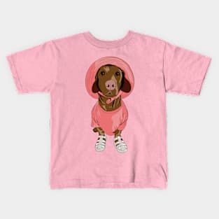 Biscuit in Pink Kids T-Shirt